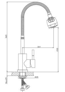 Смеситель для кухни Haiba HB73304 сталь