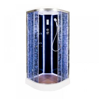 Душевая кабина Deto BМ1590 LED BLACK 90х90х220 см