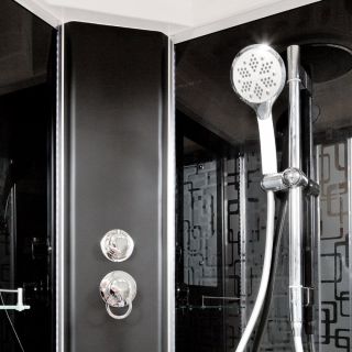 Душевая кабина Deto BМ1590 LED BLACK 90х90х220 см