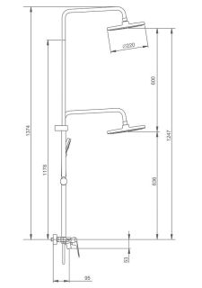 Душевая стойка Splenka S53.24.09 графит