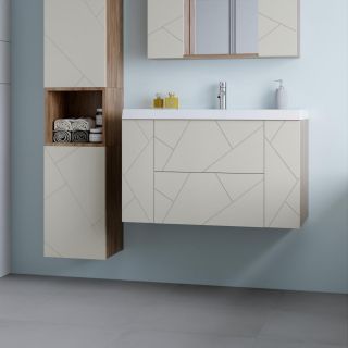 Тумба под раковину Бриклаер Кристалл 4627125416958 90 см латте