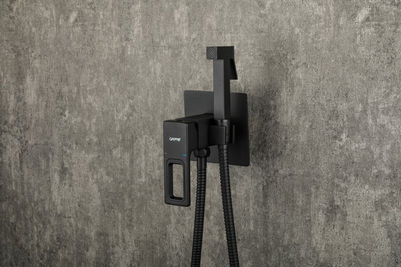 Гигиенический душ со смесителем Gappo G7217-6 чёрный