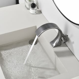 Смеситель для раковины Black&White Gravity 7106GM оружейная сталь