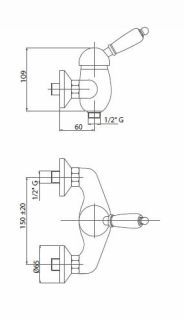 Смеситель для душа однорычажный, хром Cezares GIUBILEO-DM-01