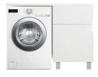 Напольная тумба с раковиной Эстет Dallas Luxe ФР-00009664 П 105см два ящика белый