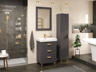 Зеркало Brevita Gloster GLOS-02060-48-2 60см графит