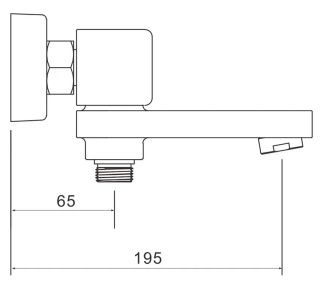 Смеситель для ванны Rose R1002H чёрный матовый