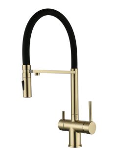 Смеситель для кухни под фильтр на магните GROCENBERG GB4096MG (Kerox Венгрия) Матовое золото