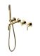Смеситель для ванны с ручным душем Grocenberg GB5070GO Золото
