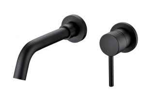 Смеситель встраиваемый для раковины Groсenberg GB511 Черный матовый