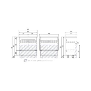 Тумба под раковину напольная Vigo Grani tn.GRI.OSK.75.2D.1Y 75 см дуб золотой