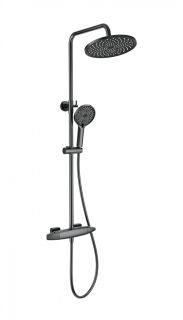Душевая стойка Wonzon & Woghand Neo WW-B3035-A1-BGG с термостатом тёмный графит