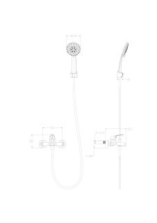 Смеситель для ванны с душем Wonzon & Woghand WW-4530-MB чёрный матовый