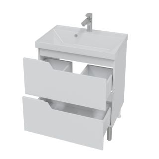 Напольная тумба под раковину Санта Антарес 700517 70 см белый глянец