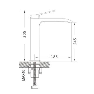 Смеситель для раковины Shevanik S4111 хром