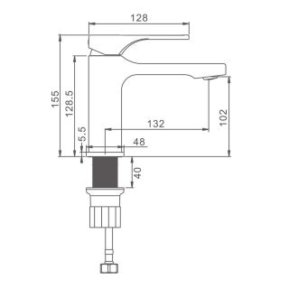 Смеситель для раковины Splenka S55.10 хром