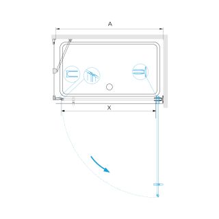 Душевой уголок RGW HO-045-1B (HO-011B + Z-060-2B + O-204B) 3506045168-014 60x80см чёрный