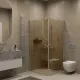 Душевой уголок на монопетле by Deonria U-80-79-6-BR-HMG 80x79см хром матовый/бронза