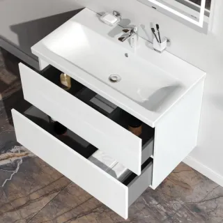 Тумба под раковину Am.Pm Gem M90FHX0802WG подвесная белый 80  см