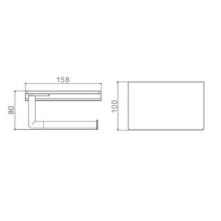 Держатель для туалетной бумаги с полочкой Raglo R320.03.33 медь