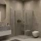 Душевой уголок на монопетле by Deonria U-80-79-6-T-HM 80x79см хром матовый/прозрачный