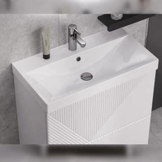 Тумба под раковину напольная Velvex Edge tn.EDG.9696.70.2Y белый глянец, 70 см