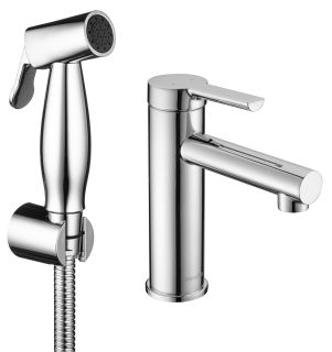 Смеситель для раковины Swedbe Diana 1060 с гигиенической лейкой хром