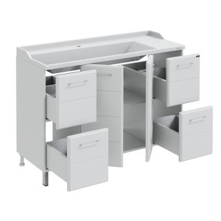 Напольная тумба под раковину Санта Омега 207043 120 см белый