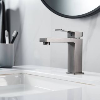 Смеситель для раковины Shevanik S9601T оружейная сталь