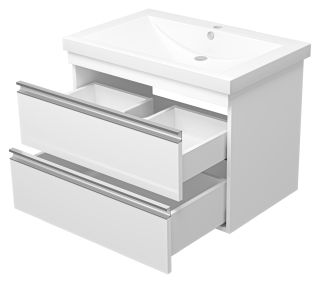 Подвесная тумба под раковину Misty Ингрид 75см белый