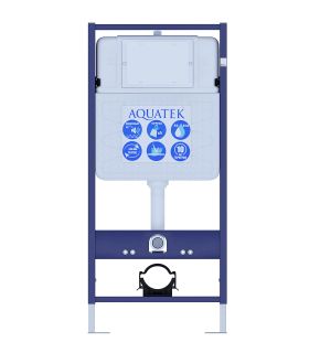 Комплект унитаза с инсталляцией Aquatek Set Aquatek унитаз Европа AQ1900-00 тонкое сиденье soft-close инсталляция Standart 50 INS-0000012
