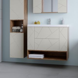 Ниша для тумбы Бриклаер Кристалл 4627125416880 90 см дуб крафт табачный