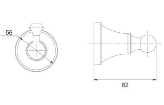 Крючок для ванной комнаты Rose RG1911H чёрный