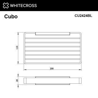 Мыльница-решетка подвесная WHITECROSS Cubo CU2424GM оружейная сталь
