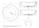 Ванна из искусственного камня Salini Isola S-Sense 101111MRH 200см RAL снаружи