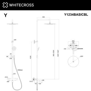 Душевая стойка термостатическая WHITECROSS Y Y1234BASICGLB брашированное золото