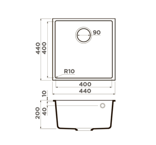 Мойка кухонная Omoikiri Bosen 44-U-EV эверест