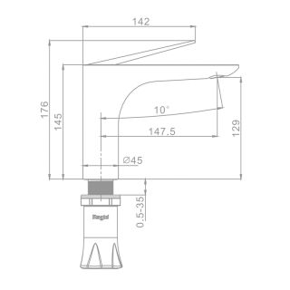 Смеситель для раковины Raglo R07.10.33 медь