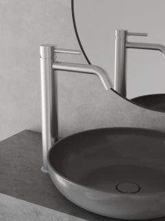 Смеситель для раковины высокий Knotlor SS-21, сатин