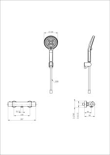 Смеситель для душа Wonzon & Woghand INN 3 WW-B2003-A-MW с термостатом белый матовый