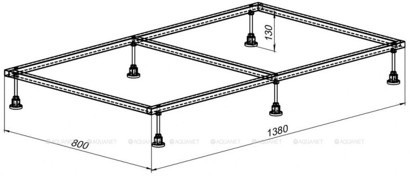 Каркас для поддона Aquanet 267180 138x80 см