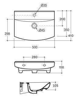 Раковина Керамин Клермонт 50 см