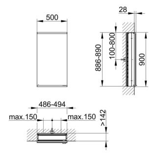 Зеркальный шкаф Keuco Royal Modular 800000051100000 50 см