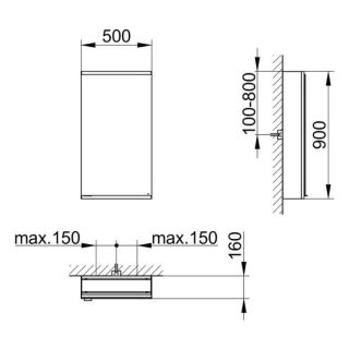 Зеркальный шкаф Keuco Royal Modular 800101051100000 50 см