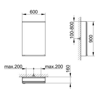 Зеркальный шкаф Keuco Royal Modular 800101061100000 60 см