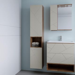 Шкаф навесной Бриклаер Кристалл 4627125417009 35 см латте