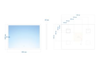 Зеркало с подсветкой ABBER See AG6107S-0.8 80см