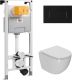 Комплект унитаза с инсталляцией Point Афина 879235pKA03+PN41041 с сиденьем Микролифт