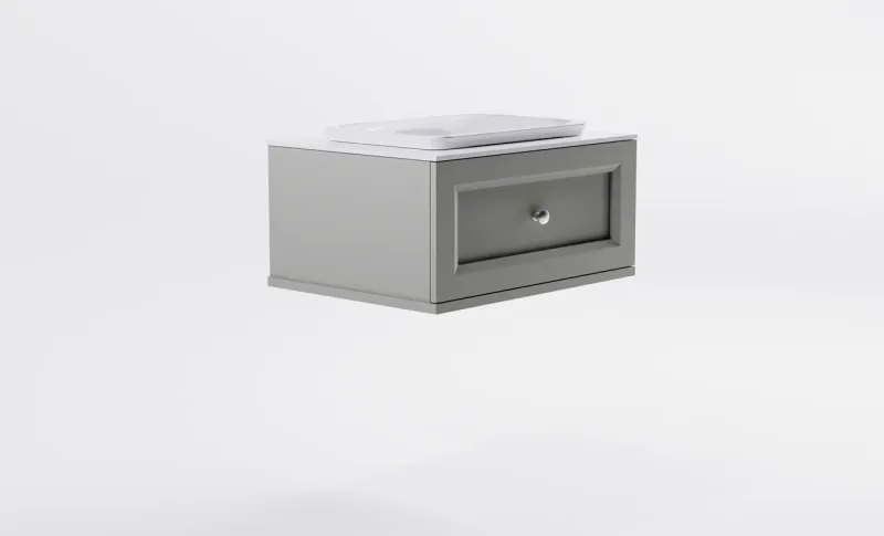 Тумба с раковиной Astra-Form Классик 4631177714061 80 см серый матовый