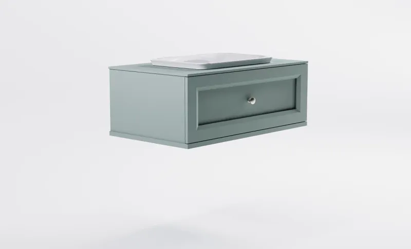 Тумба с раковиной Astra-Form Классик 4631177715549 90 см зелёный матовый
